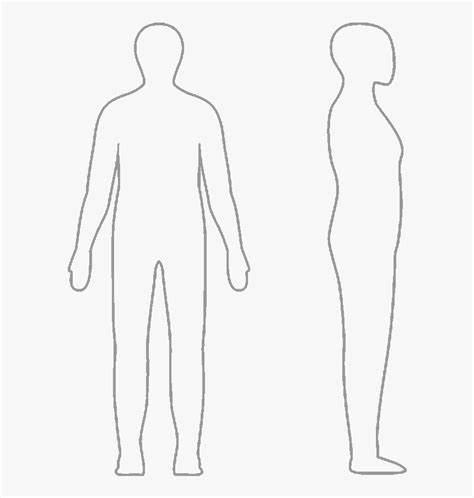 human clipart blank body human body outline side view hd png