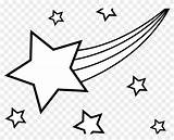 Star Drawing Shooting Falling Outline Coloring Colouring Clipart sketch template