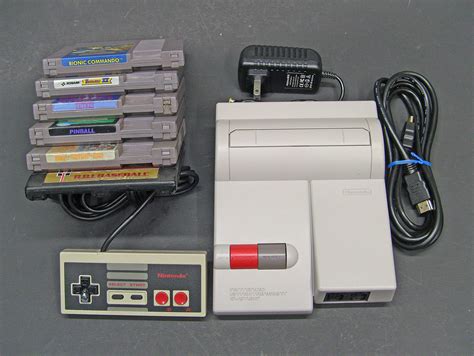 def nes upgraded nes  top loader console lot game techus