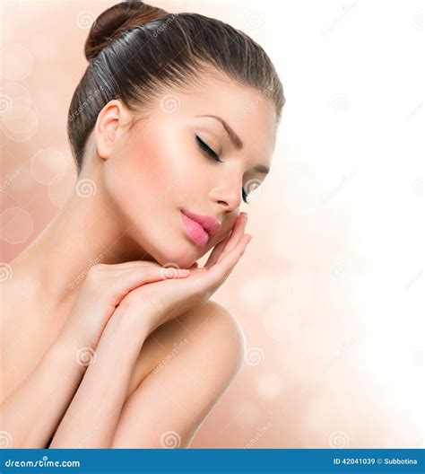 beauty spa woman portrait stock image image  health