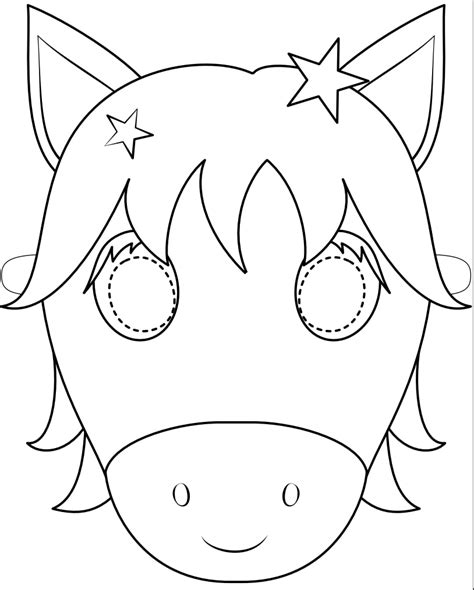 unicorn mask coloring page  printable coloring pages  kids
