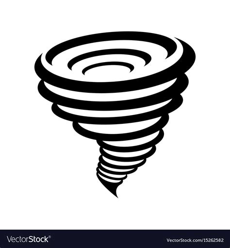 Tornado Symbol Isolated On Yellow Background Vector Image