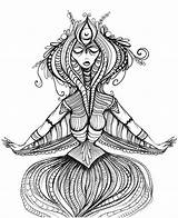 Pen Ink Drawings Drawing Rose Chelsea Coloring Goddess Rani Lakshmi Template sketch template
