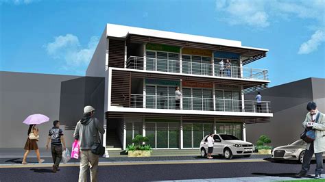 storey commercial residential building behance architecture
