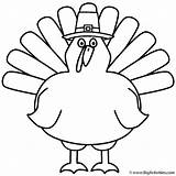 Thanksgiving Turkey Coloring Pages Outline Drawing Color Pilgrim Kids Clipart Print Tom Turkeys Line Hat Template Clip Body Small Hand sketch template