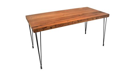 barn xo reclaimed dining table with leveling hairpin legs