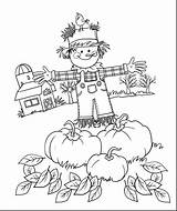 Scarecrow Coloring Pages Cute Authentic Getcolorings Color Printable sketch template
