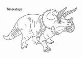 Triceratops Coloring Dinosaur Designlooter 4kids sketch template