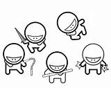 Ninja Ninjas Kidz Coloriage Personnages Dessin Turtles Coloriages sketch template
