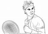 Nadal Draw Rafael Drawing Tennis Players Step People sketch template