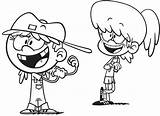 Loud House Lynn Lana Coloring Pages Morningkids Coloriages sketch template