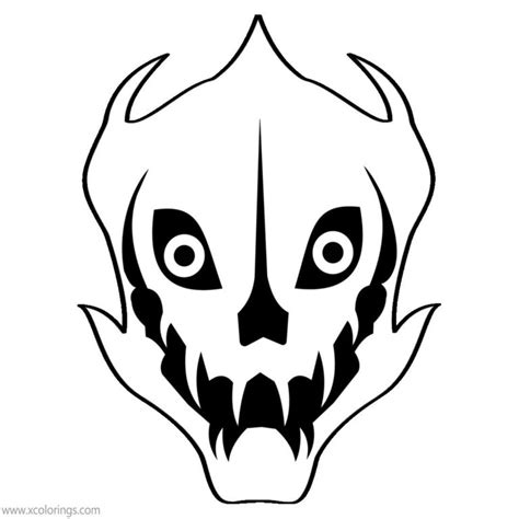 gaster blaster undertale coloring page  undertale coloring pages