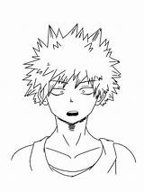 Bakugo Katsuki Bakugou Pintar Coloringhome Mha Descripción Mockups sketch template