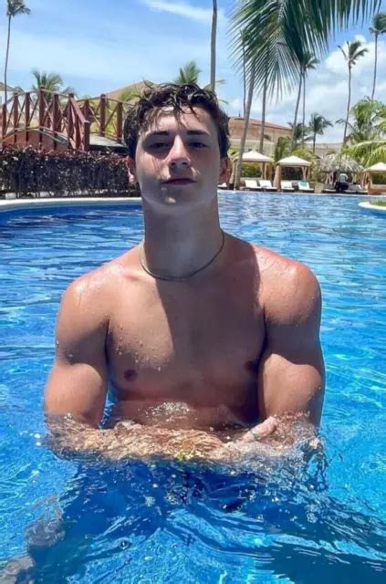 shirtless male pool swimmer jock muscular college dude hunk photo 4x6