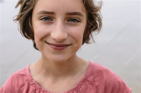 Portrait Of Eleven Year Old Girl Stock Image F018 4546 Science