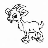 Goat Coloring Cute Goats Cartoon Drawing Billy Easy Gruff Three Printable Illustration Animal Getcolorings Getdrawings Clipartmag sketch template