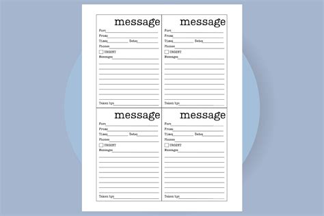 printable message form missed call  phone message memo template