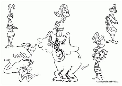 coloring pages  dr seuss characters