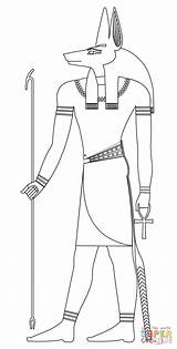 Anubis Coloring Egypt Pages Egyptian Kids Printable Color Ancient Colouring Drawing Drawings Super sketch template