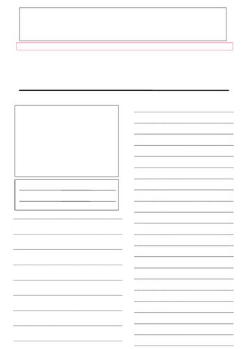 newspaper template teaching resources