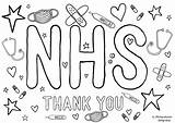 Nhs Colouring Thank Window Colour Print Coronavirus Heroes Illustration Show Appreciation Bigger Display Head Version Over Tickety Boo sketch template