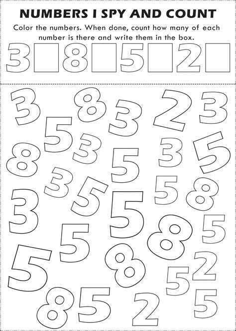 printable numbers worksheets