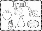 Vegetables Coloring Fruit Pages Kindergarten Preschool Fruits Digital Printable Vegetable Children sketch template