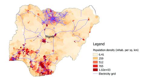 Population Density And The Electricity Grid Of Nigeria