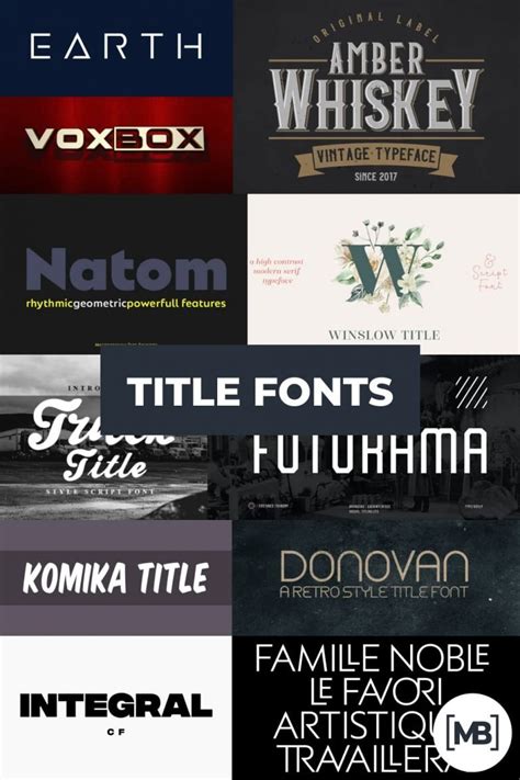 15 Best Title Fonts For 2021 Free And Premium Fonts Masterbundles
