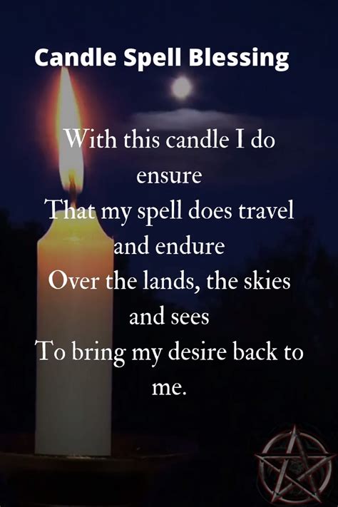 Candle Blessing Spell Wiccanspells You Can Add This Blessing To The