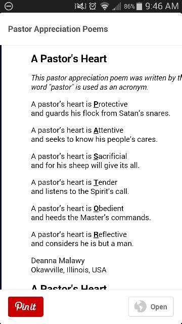 pastor appreciation poem