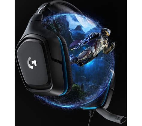 logitech  gaming headset black blue deals pc world