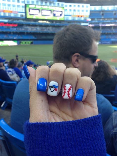 blue jay nails blue jays nails baseball nails cute gel nails
