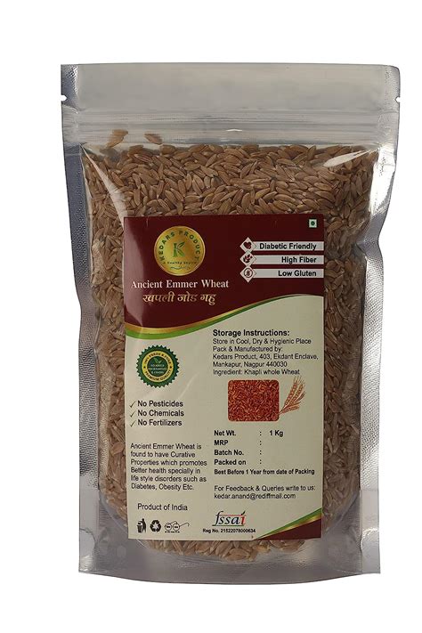 kedars product khapli wheatemmer wheat  gluten wheat antidiabetic khapli gahu  amazon