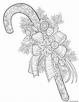 Coloriage Mandala Canne Christmas Adulte sketch template