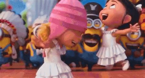 happy despicable  gif happy despicableme agnes discover share gifs