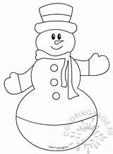 Snowman Coloringpage sketch template