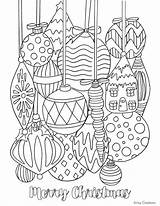 Coloring Christmas Adult Pages Holiday Relaxing Merry Artzy sketch template