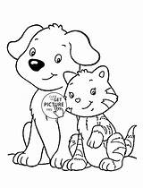 Coloring Dog Cat Pages Kids Drawing Cats Animal Animals Anime Colouring Printables Book Kat Getdrawings Wuppsy Popular Boys sketch template