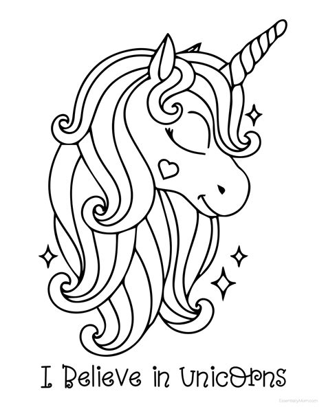 unicorn coloring page printable