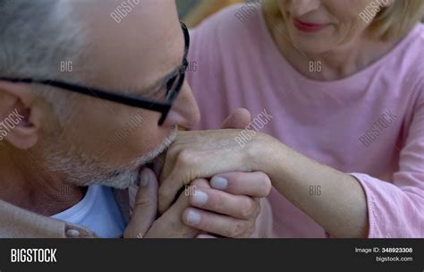 Elderly Man Kissing Image And Photo Free Trial Bigstock