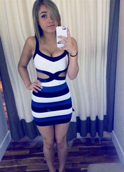 striped dress selfie