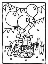Verjaardag Kleurplaat Cadeautjes Opa Jarig Juf Cadeau Slingers Oma Volwassenen Vader Leuke Tekeningen Uitprinten Balonnen Coloring Tekening Feest Handborduurpatronen Getrouwd sketch template