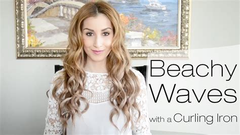 beachy waves hairstyle  everyday   curling iron