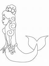 Coloring Pages Mermaid Fantasy Kitty Hello Print Sheets Kids Girls Crown Easter Flowers Book Advertisement Easily Coloringpagebook sketch template