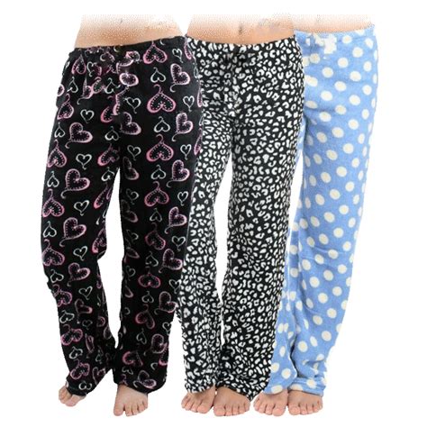 Morningsave 3 Pack Womens Assorted Soft And Plush Pajama Pants