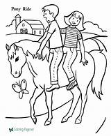 Horse Coloring Pages Girl Riding Color Riders Getcolorings Printable Boy sketch template