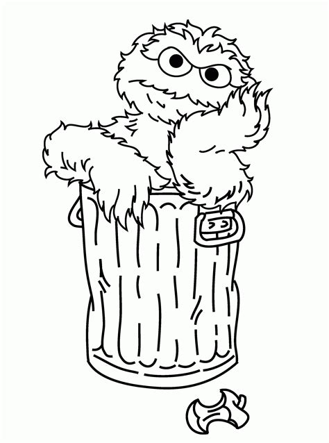 oscar  grouch coloring pages coloring home