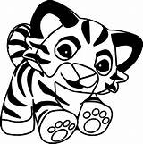 Tiger Coloring Pages Baby Kids Printable Colouring Color Cute Sheets Print Large Easy Fun Choose Board sketch template