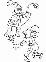 Coloring Pages Knight Print Color Kids sketch template